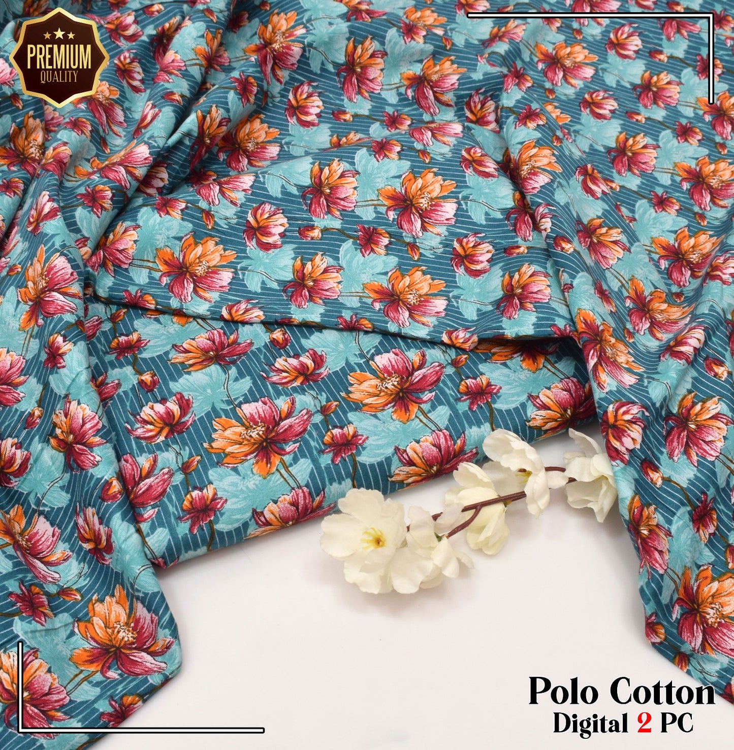 POLO COTTON PRINTED  2PC [ SALE OFFER ] PC-813
